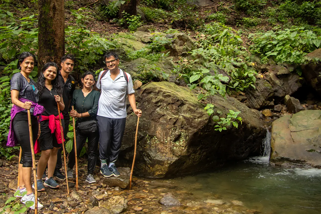 Hiking trail near Atali Ganga in the Himalayan foothills