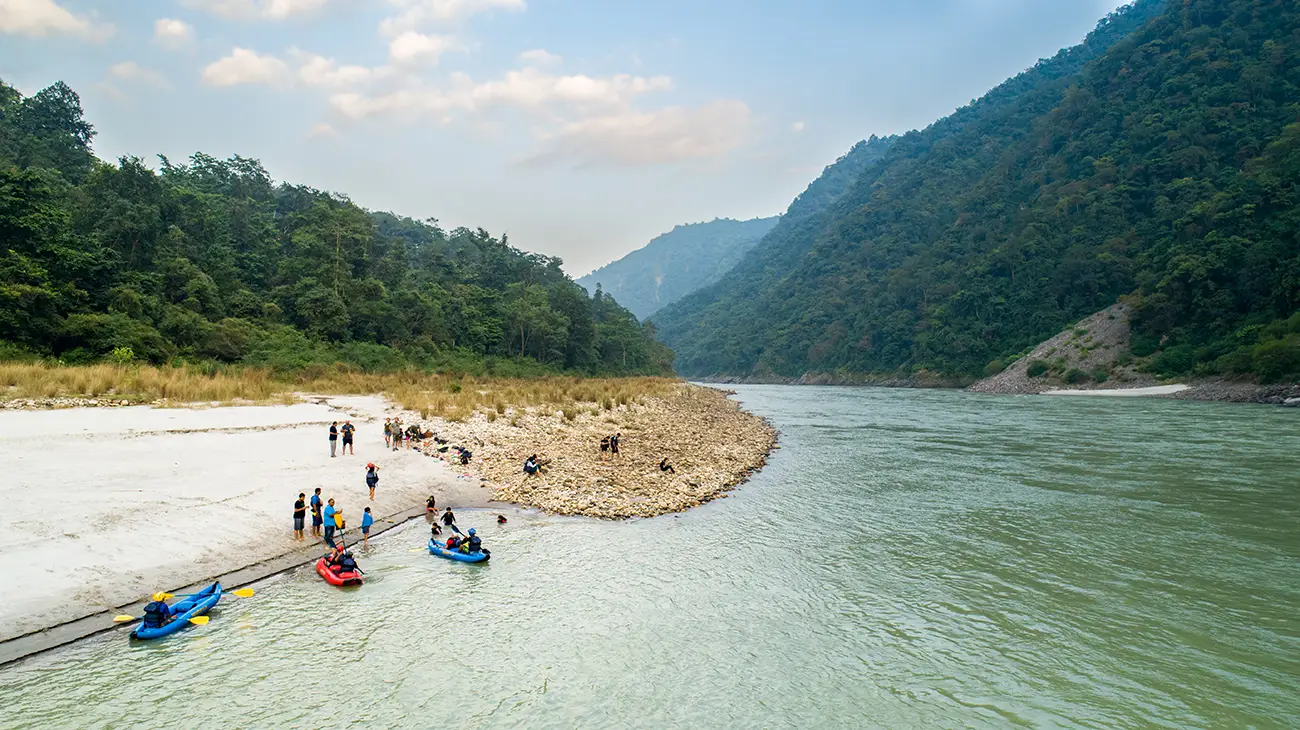 Kayaking on the Ganga at Atali Ganga