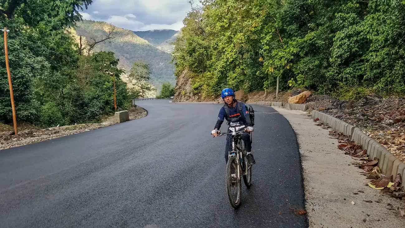 Mountain biking trail near Atali Ganga, Rishikesh