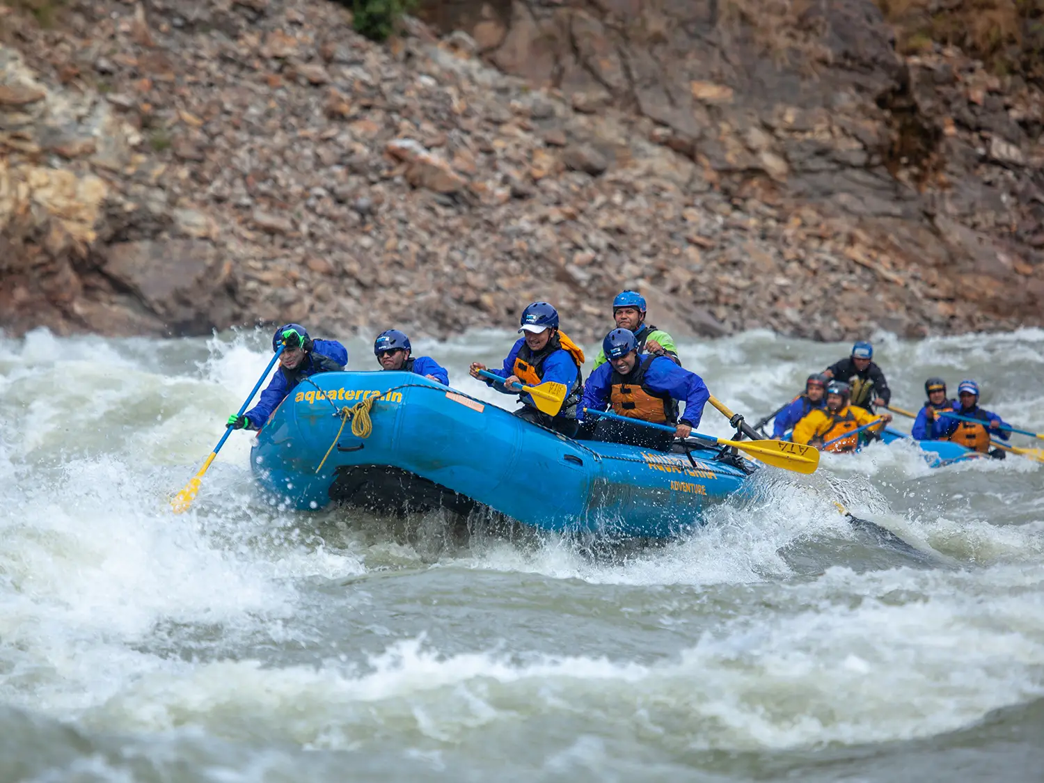 White water rafting on the Ganga near Atali Ganga, Rishikesh